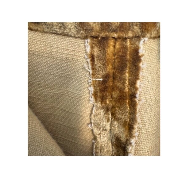 Handmade Gold Crushed Velvet A-Line Mini Skirt High Waist 15” Flat - Picture 6 of 6